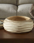 Waveform - Bleached Wood Bowl - Beige