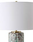 Meltdown - Ivory Teal Table Lamp