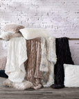 Ruched Rabbit - Double-Sided Throw - Blush