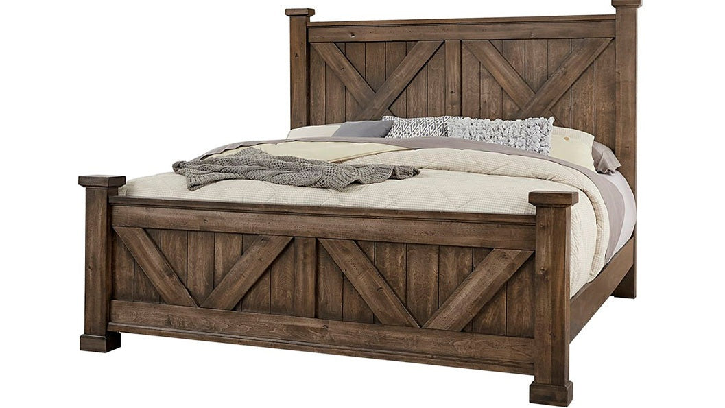 Cool Rustic X Bed with X Footboard