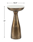 Torin - Drink Table - Gold / White