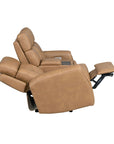 Felix - Power Reclining Loveseat With Console, Power Headrest, Lumbar, Heat & Massage
