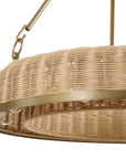 Ladakh - 9 Light Round Wicker Pendant - Gold