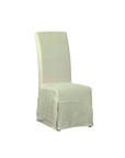 Linen Slip Covered Parsons Chair Set of 2 - Pearl Silver