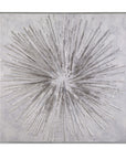 Energy Burst Canvas Art - Pearl Silver