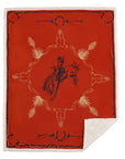 Campfire - Marfa Campfire Sherpa Throw Sunset Rider, 6 Per Carton - Red