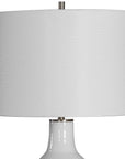 Dakota - Crackle Table Lamp - White