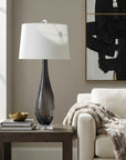 Glass Table Lamp - Black