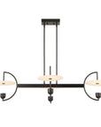 Kyoto - 4 Light Linear LED Chandelier - Black