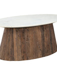 Opal - Coffee Table - Dark Brown / White