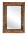 Rennick - Large Reclaimed Pine Mirror - Dark Brown