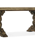 La Grange - Le Vieux 86" Double Pedestal Table With 2-18" Leaves - Light Brown