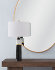 Gregory - Table Lamp - Black / White / Brass