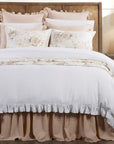 Lily - King Washed Linen Comforter Set Set of 3 - White