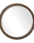 Wayde - Bark Round Mirror - Gold