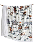 Campfire - Ranch Life Western Toile Campfire Sherpa Throw 6 Per Carton - Duffle Bag