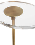Kaufman - Crystal Accent Table - Black / Brass