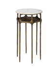 Moira - Side Table - White / Gold