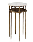 Moira - Side Table - White / Gold