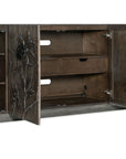 Melange - Florence 4-Door Credenza - Dark Gray