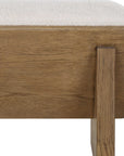 Wedged - Ivory Fabric Bench