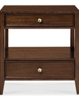 Archives - Two-Drawer Nightstand - Dark Brown