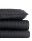 Satin Channel - Full/Queen Quilt Set Set of 3 - Black