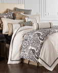 Augusta Toile - Queen Duvet Cover - White / Black