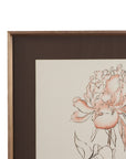 Sketchbook Blooms Blossom Framed Print - Peach / Black / Brown
