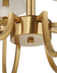 Poppins - 8 Light Brass Chandelier - White / Gold