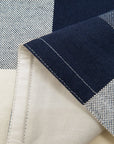 Camille - Queen Buffalo Check Comforter Set Set of 3 - Navy
