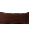 Stella - Faux Silk Velvet Long Lumbar Pillow - Copper Brown