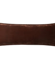 Stella - Faux Silk Velvet Long Lumbar Pillow - Copper Brown