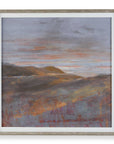 Dawn On The Hills - Framed Print - Purple