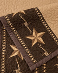 Rustic Star - Twin Star Ranch Reversible Quilt Set (Set of 2) - Brown / Tan