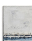Soft Waves Canvas Art - Light Blue / Gray