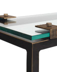 Averona - Glass Top Accent Table - Bronze