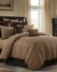 Clifton - King Comforter Set Set of 3 - Brown / Green / Cream