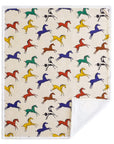Campfire - Wild Horses Campfire Sherpa Throw 6 Per Carton - Multi Color