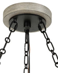Edgecomb - 6 Light Indoor-Outdoor Chandelier - Black / Gray