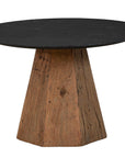 Phoebe - Marble Dining Table - Black / Light Brown