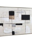 Quartershot Framed Canvas - Beige / Black