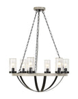 Edgecomb - 6 Light Indoor-Outdoor Chandelier - Black / Gray