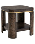 Langford - End Table - Ebony Mappa Burl