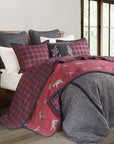 Hamilton - King Tweed Comforter Set Set of 4 - Gray