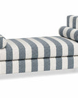 Tide & Timber - Stripe Upholstered Daybed - Luxe Blue Oak