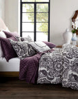 Augusta Toile - Queen Comforter Set Set of 3 - Black / White