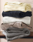 Stonewashed Cotton Velvet - Full/Queen Quilt Set Set of 3 - Light Tan
