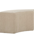 Khai - Rounded Plush Dining Bench - Brown