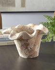 Teak Flow - Outdoor Bowl - White Wash